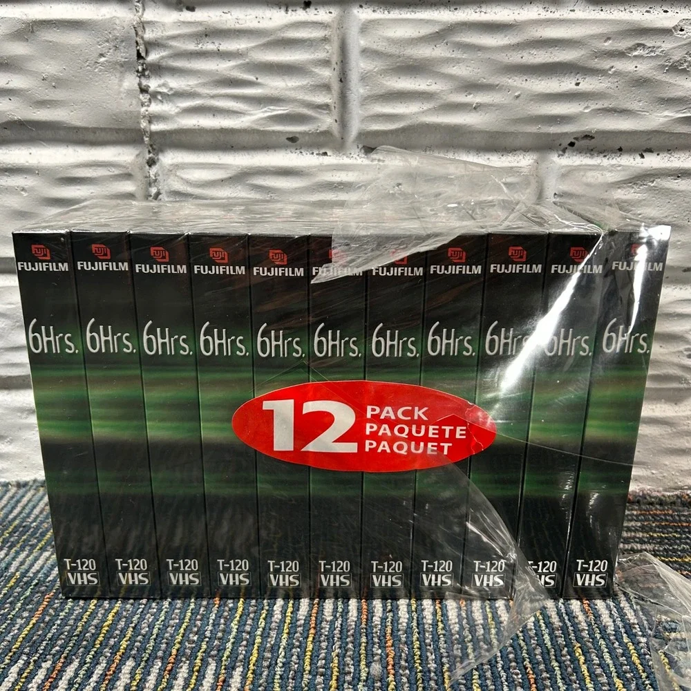 Fujifilm VHS T-120 11 Pack Blank 6 Hour High Quality Videocassette Tapes New
